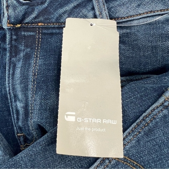 NWT G-Star Raw 5 Pocket D-Staq Mid Skinny Distressed Jeans Size 24 Women’s - Picture 11 of 12
